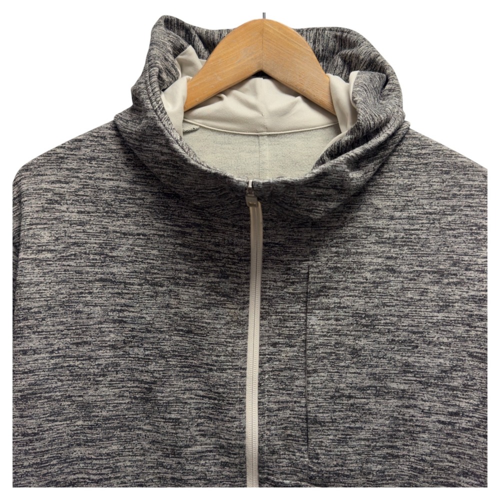 Lululemon City Sweat Men's Large Gray Space Dye Full Zip Hoodie Sweatshirt euc